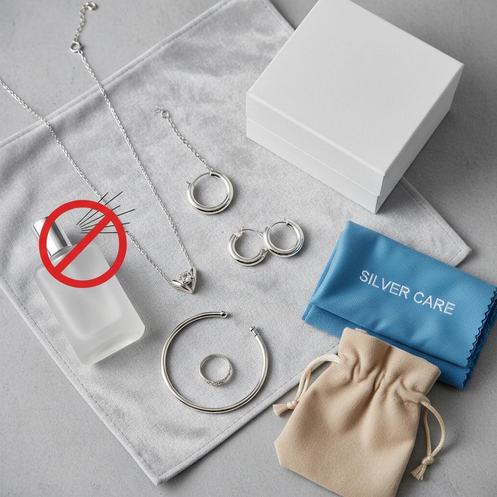  نکات نگهداری از زیورآلات نقره و جلوگیری از تماس با عطر