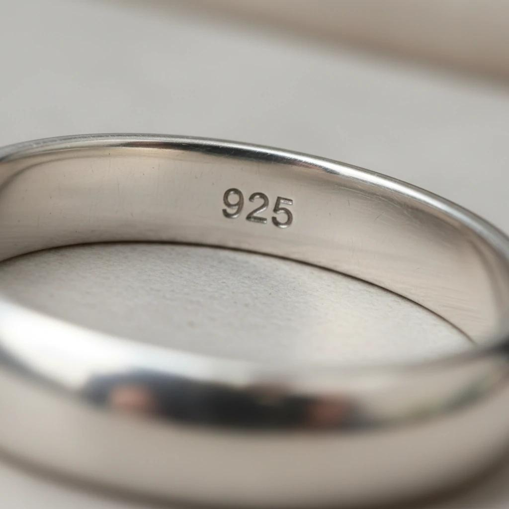 محل حک شدن عدد 925 روی رکاب انگشتر نقره اصل