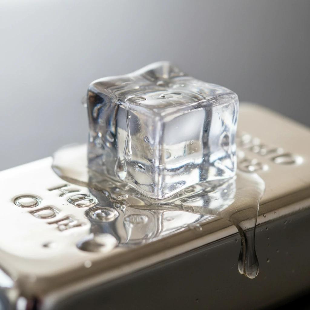 ذوب شدن سریع یخ روی سطح نقره برای تشخیص اصالت