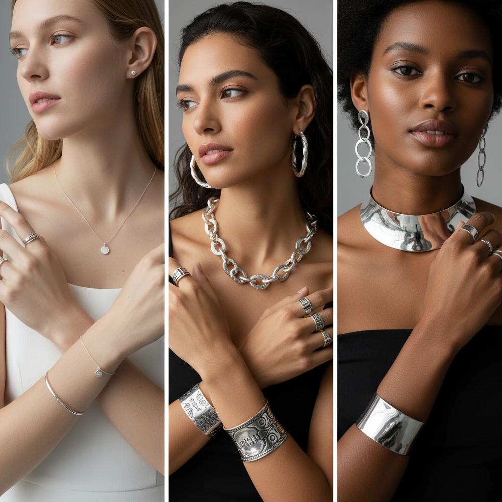تاثیر رنگ پوست در انتخاب زیورآلات نقره و استایلینگ
