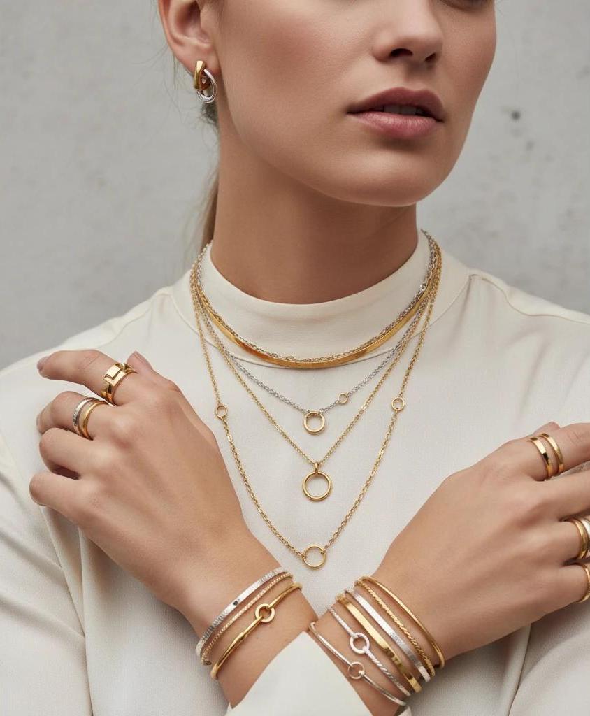 استایل مدرن ترکیب طلا و نقره در کنار هم